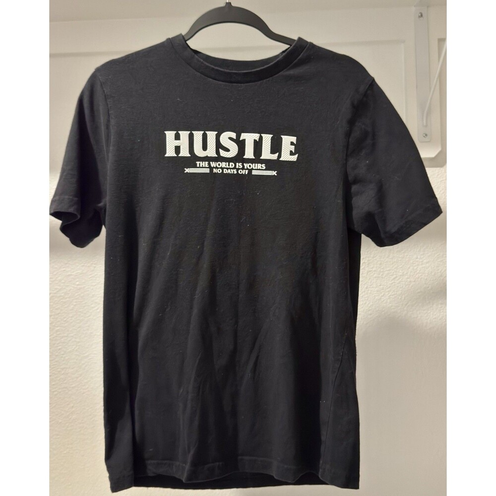 Anti Broke Club Hustle Graphic Tee Black Rose Print